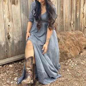 Shyanne Western Country Maxi Dress